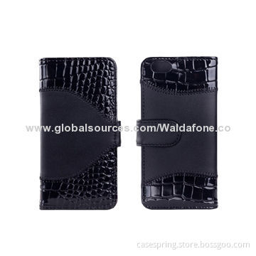 Leather Cases for iPhone 6 with Card Slots, Splicing Design